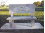 #8- Bench with back - Great for Golf courses and parks. Comes in different colors.
